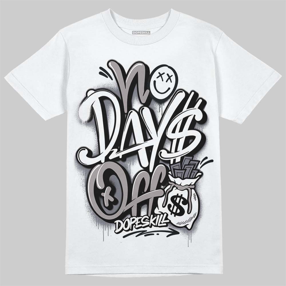 Lanvin Curb Sneakers White Anthracite DopeSkill T-Shirt No Days Off Graphic Streetwear - White