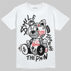 Jordan 4 “White Thunder” DopeSkill T-Shirt Smile Through The Pain Graphic Streetwear - White