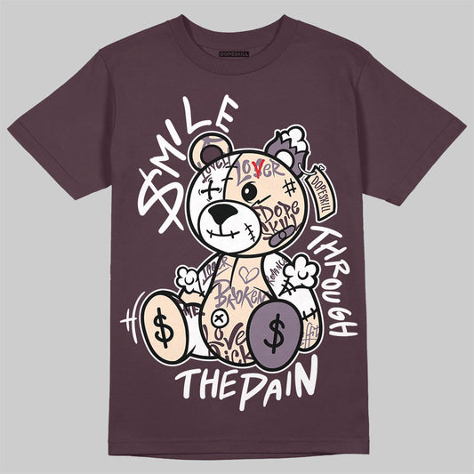 A Ma Maniere x Air Jordan 4 "Phantom" DopeSkill Maroon T-shirt Smile Through The Pain Graphic Streetwear