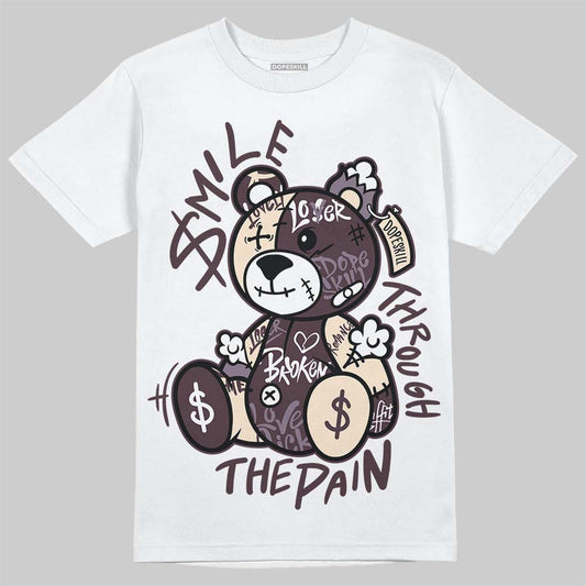 A Ma Maniére x Air Jordan 3 "Burgundy Crush" DopeSkill T-Shirt Smile Through The Pain Graphic Streetwear - White 