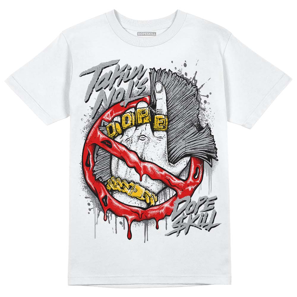 Jordan 4 Retro 'Wet Cement' DopeSkill T-Shirt Takin No L's Graphic Streetwear - White