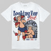 Jordan 6 Retro 'White And Midnight Navy' DopeSkill T-Shirt Looking For Love Graphic Streetwear - White