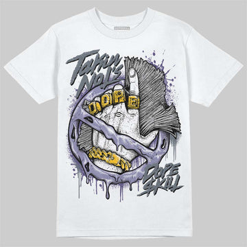 Jordan 5 Retro Low Indigo Haze DopeSkill T-Shirt Takin No L's Graphic Streetwear - White