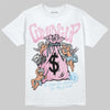 Jordan 1 Low SE Paw Print Pink Foam DopeSkill T-Shirt Money Bag Coming Up Graphic Streetwear - White 