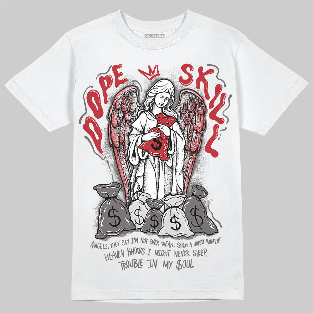 New Balance 1906R Silver Classic Crimson DopeSkill T-Shirt Angels Graphic Streetwear - White 