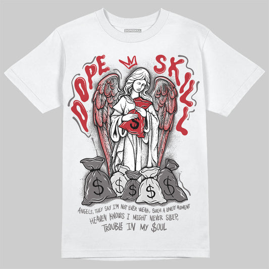 New Balance 1906R Silver Classic Crimson DopeSkill T-Shirt Angels Graphic Streetwear - White 