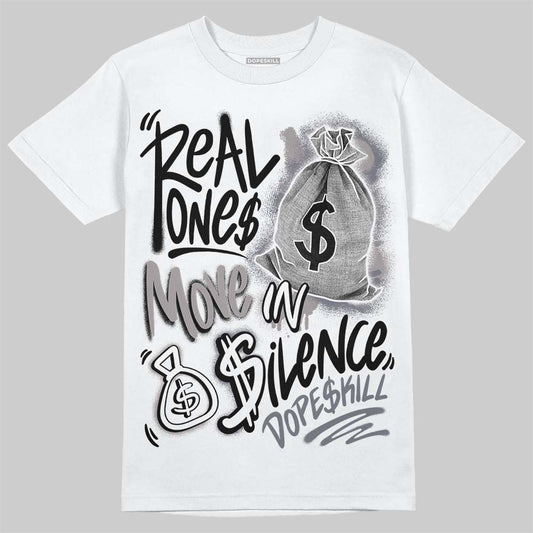 Lanvin Curb Sneakers White Anthracite DopeSkill T-Shirt Real Ones Move In Silence Graphic Streetwear - White