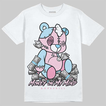 Jordan 1 Low SE Paw Print Pink Foam DopeSkill T-Shirt MOMM Bear Graphic Streetwear - White