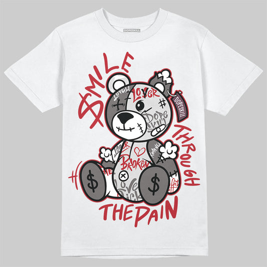 New Balance 1906R Silver Classic Crimson DopeSkill T-Shirt Smile Through The Pain Graphic Streetwear - White 