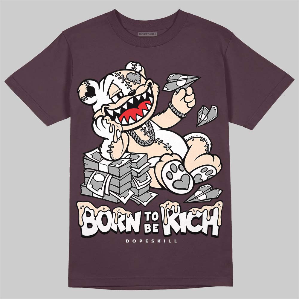 A Ma Maniére x Air Jordan 3 Black Violet Ore DopeSkill Maroon T-shirt Born To Be Rich Graphic Streetwear