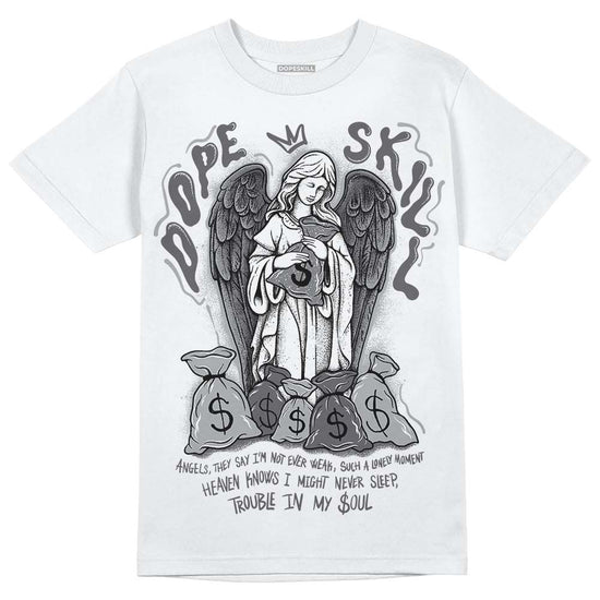 Jordan 4 Retro 'Wet Cement' DopeSkill T-Shirt Angels Graphic Streetwear - White