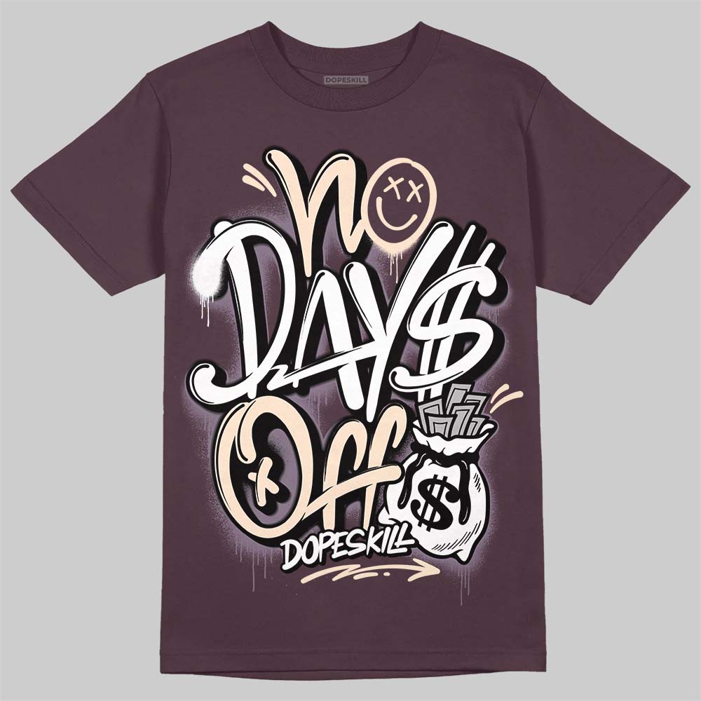 A Ma Maniére x Air Jordan 3 Black Violet Ore DopeSkill Maroon T-shirt No Days Off Graphic Streetwear