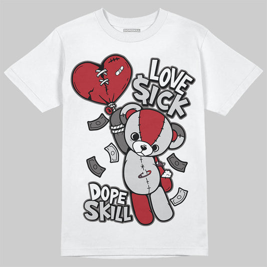 New Balance 1906R Silver Classic Crimson DopeSkill T-Shirt Love Sick Graphic Streetwear - White 