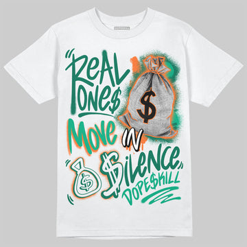 Jordan 3 Retro SP Nina Chanel Abney Bicoastal DopeSkill T-shirt Real Ones Move In Silence Graphic Streetwear - White