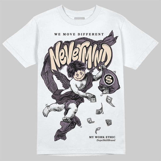 A Ma Maniére x Air Jordan 3 Black Violet Ore DopeSkill T-shirt Nevermind Graphic Streetwear - White 