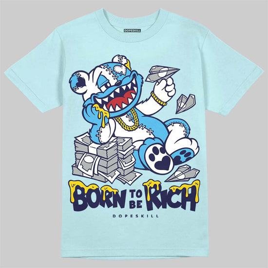 Dunk Low GS “Glacier Blue” DopeSkill Chambray T-shirt Born To Be Rich Graphic Streetwear