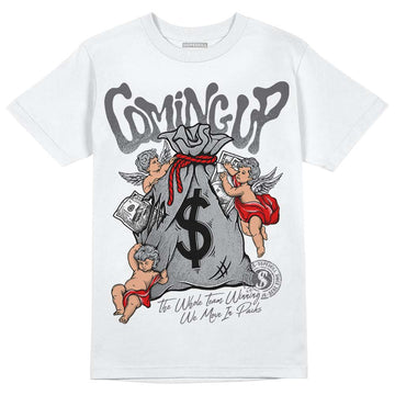 Jordan 4 Retro 'Wet Cement' DopeSkill T-Shirt Money Bag Coming Up Graphic Streetwear - White