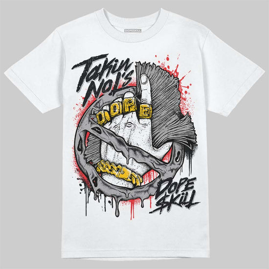 Jordan 4 “White Thunder” DopeSkill T-Shirt Takin No L's Graphic Streetwear - White