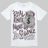 A Ma Maniere x Air Jordan 4 "Phantom" DopeSkill T-Shirt Real Ones Move In Silence Graphic Streetwear - White