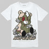 Travis Scott x Jordan 1 Medium Olive DopeSkill T-Shirt MOMM Bear Graphic Streetwear - White