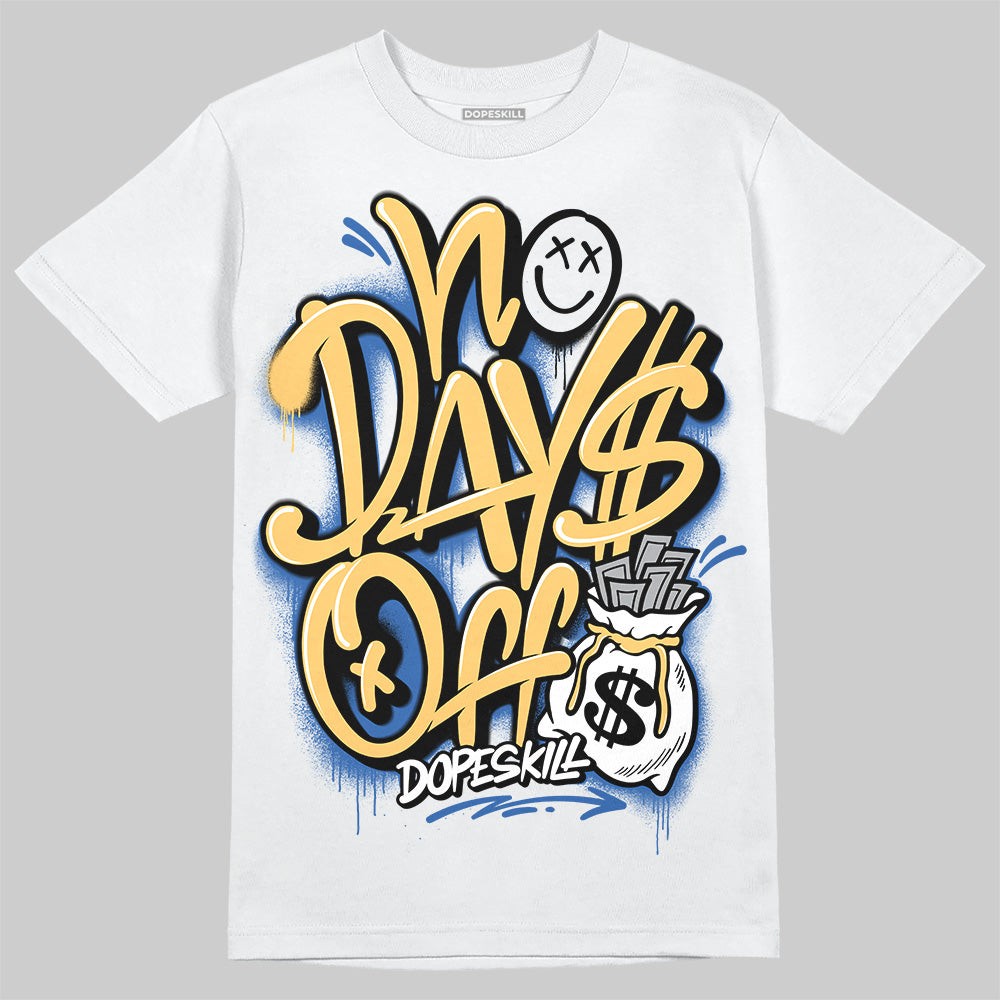 Travis Scott x Air Jordan 1 Low OG “Canary” DopeSkill T-Shirt No Days Off Graphic Streetwear - White