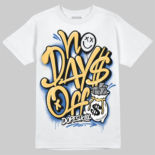 Travis Scott x Air Jordan 1 Low OG “Canary” DopeSkill T-Shirt No Days Off Graphic Streetwear - White