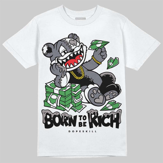 Lanvin Curb Sneakers White Anthracite DopeSkill T-Shirt Born To Be Rich Graphic Streetwear - White