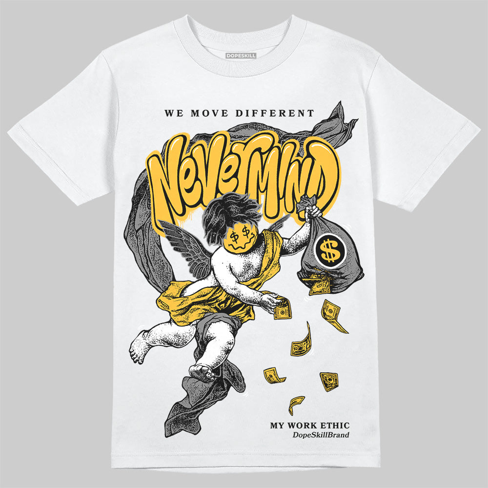 New Balance 9060 Varsity Gold (GS) DopeSkill T-Shirt Nevermind Graphic Streetwear - White