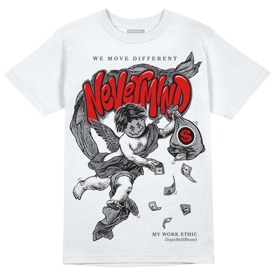 Jordan 4 Retro 'Wet Cement' DopeSkill T-Shirt Nevermind Graphic Streetwear - White