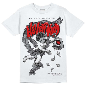 Jordan 4 Retro 'Wet Cement' DopeSkill T-Shirt Nevermind Graphic Streetwear - White