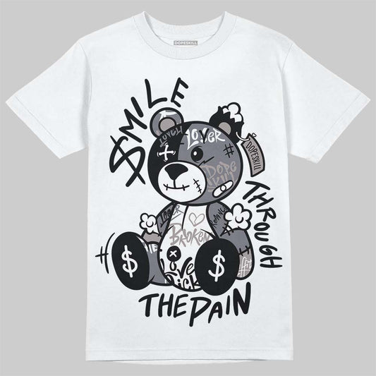 Lanvin Curb Sneakers White Anthracite DopeSkill T-Shirt Smile Through The Pain Graphic Streetwear - White