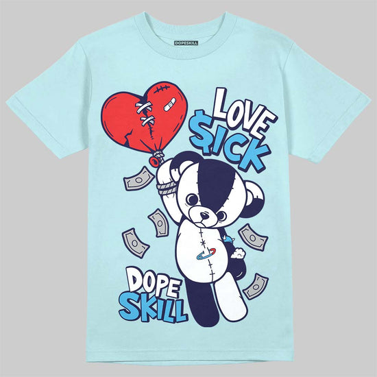 Dunk Low GS “Glacier Blue” DopeSkill Chambray T-shirt Love Sick Graphic Streetwear