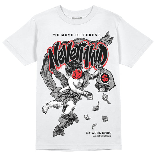 Jordan 4 “White Thunder” DopeSkill T-Shirt Nevermind Graphic Streetwear - White