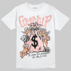 Lanvin Leather Curb Glitter Pale Pink DopeSkill T-Shirt Money Bag Coming Up Graphic Streetwear  - White