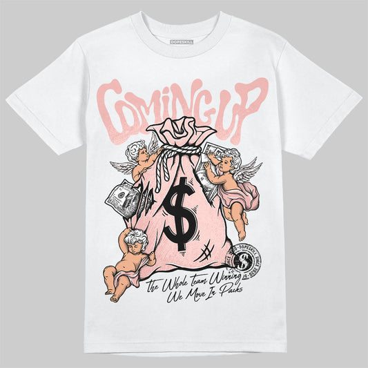 Lanvin Leather Curb Glitter Pale Pink DopeSkill T-Shirt Money Bag Coming Up Graphic Streetwear  - White