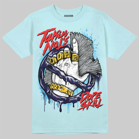 Dunk Low GS “Glacier Blue” DopeSkill Chambray T-shirt Takin No L's Graphic Streetwear