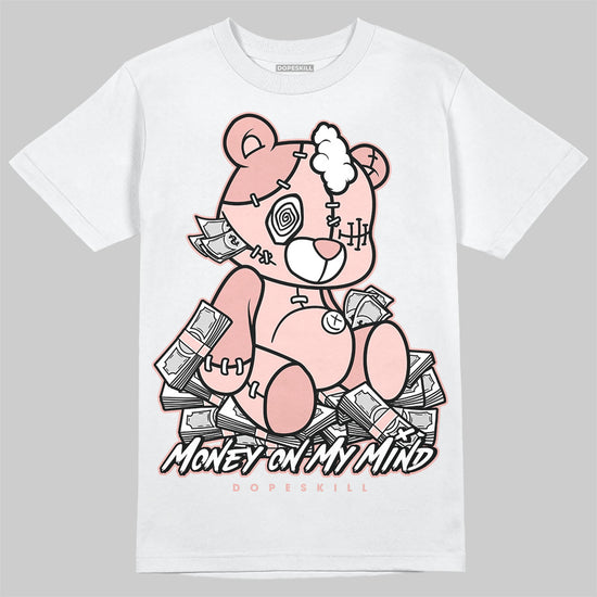 Lanvin Leather Curb Glitter Pale Pink DopeSkill T-Shirt MOMM Bear Graphic Streetwear  - White