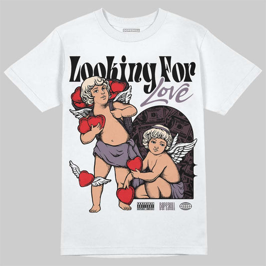 A Ma Maniére x Air Jordan 3 Black Violet Ore DopeSkill T-shirt Looking For Love Graphic Streetwear - White