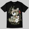 Travis Scott x Jordan 1 Medium Olive DopeSkill T-Shirt Smile Through The Pain Graphic Streetwear - Black