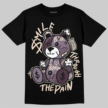 A Ma Maniére x Air Jordan 3 Black Violet Ore DopeSkill T-shirt Smile Through The Pain Graphic Streetwear - Black