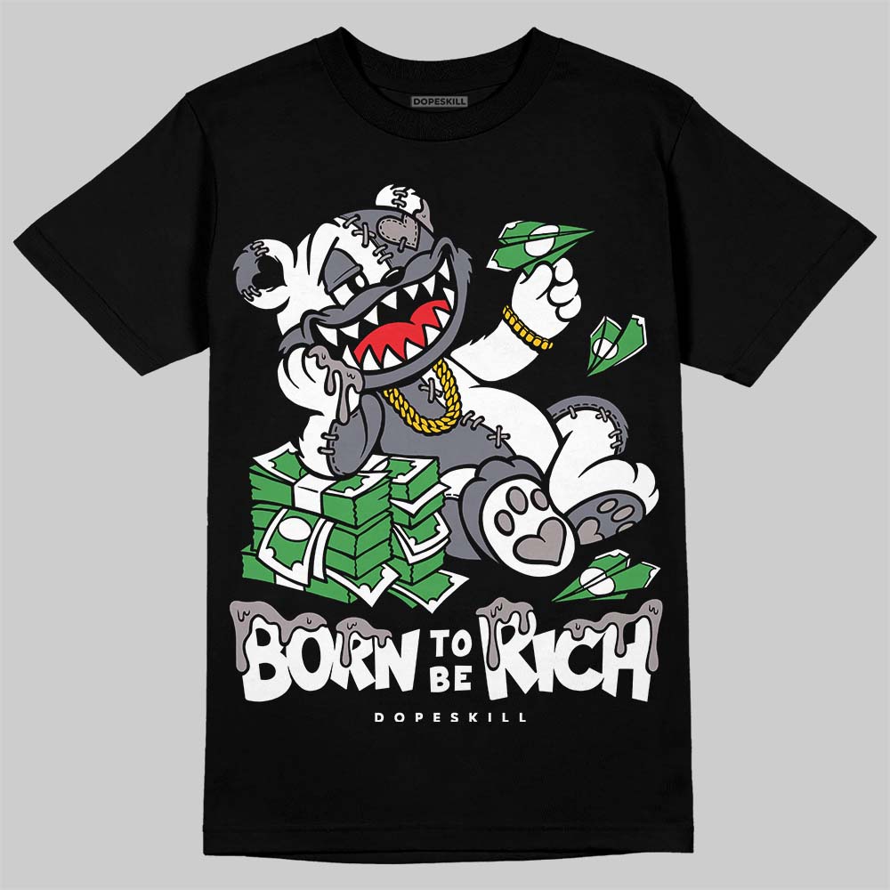 Lanvin Curb Sneakers White Anthracite DopeSkill T-Shirt Born To Be Rich Graphic Streetwear - black