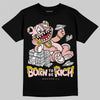 Lanvin Leather Curb Glitter Pale Pink DopeSkill T-Shirt Born To Be Rich Graphic Streetwear  - Black