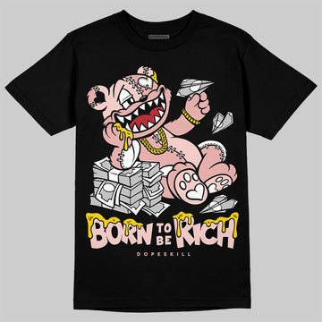 Lanvin Leather Curb Glitter Pale Pink DopeSkill T-Shirt Born To Be Rich Graphic Streetwear  - Black