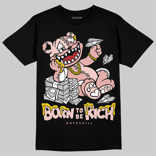 Lanvin Leather Curb Pink DopeSkill T-Shirt Born To Be Rich Graphic Streetwear  - Black