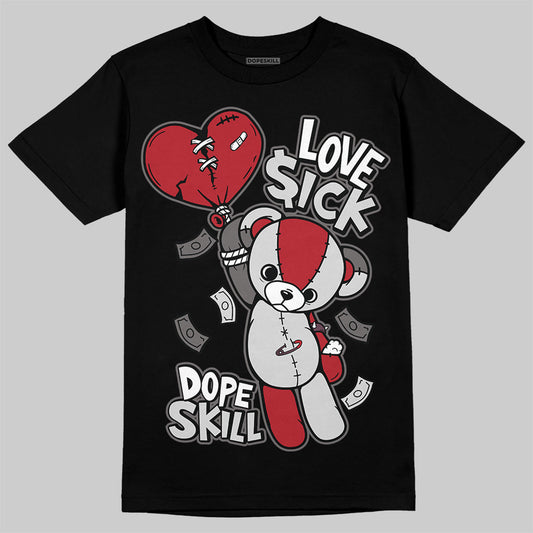 New Balance 1906R Silver Classic Crimson DopeSkill T-Shirt Love Sick Graphic Streetwear - Black