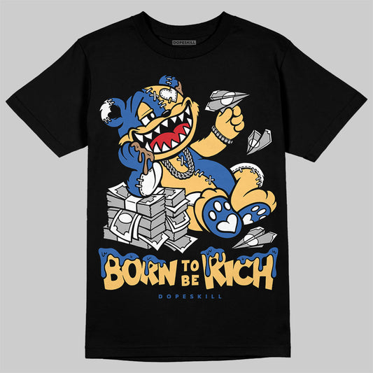 Travis Scott x Air Jordan 1 Low OG “Canary” DopeSkill T-Shirt Born To Be Rich Graphic Streetwear - Black