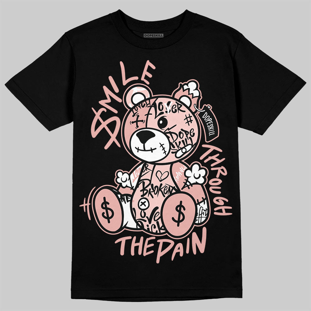 Lanvin Leather Curb Glitter Pale Pink DopeSkill T-Shirt Smile Through The Pain Graphic Streetwear - Black