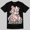 Lanvin Leather Curb Glitter Pale Pink DopeSkill T-Shirt MOMM Bear Graphic Streetwear  - Black