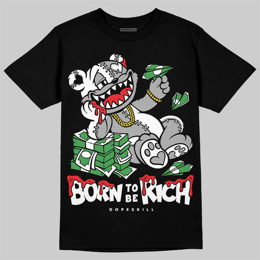 Jordan 4 “White Thunder” DopeSkill T-Shirt Born To Be Rich Graphic Streetwear - Black