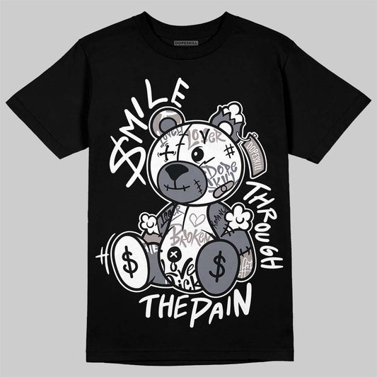 Lanvin Curb Sneakers White Anthracite DopeSkill T-Shirt Smile Through The Pain Graphic Streetwear - Black